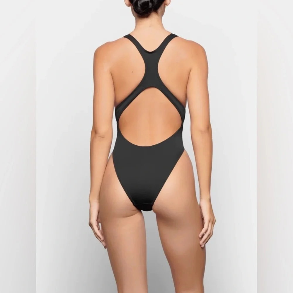 NWT Skims Monokini One Piece Swimsuit in Onyx Size XL